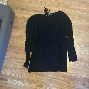 Black Vince sweater with open back